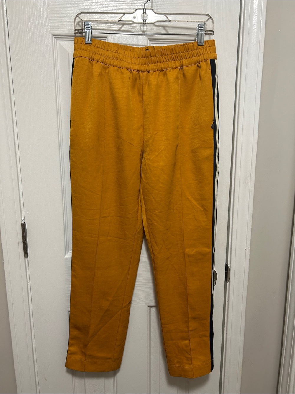 Scotch & Soda Boys' Golden Yellow - Navy/ white striped - Elastic Waist Pants